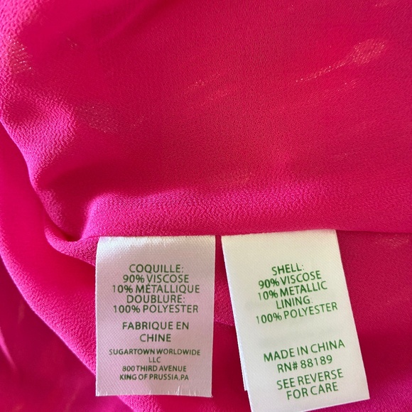 NWT $178 Lilly Pulitzer Cleme blouse in passion fruit pink 8 M - Picture 13 of 14